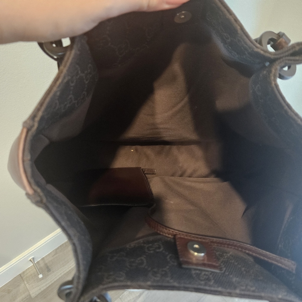 Gucci | GG Canvas Tote Brown and Leather - Picture 9 of 14